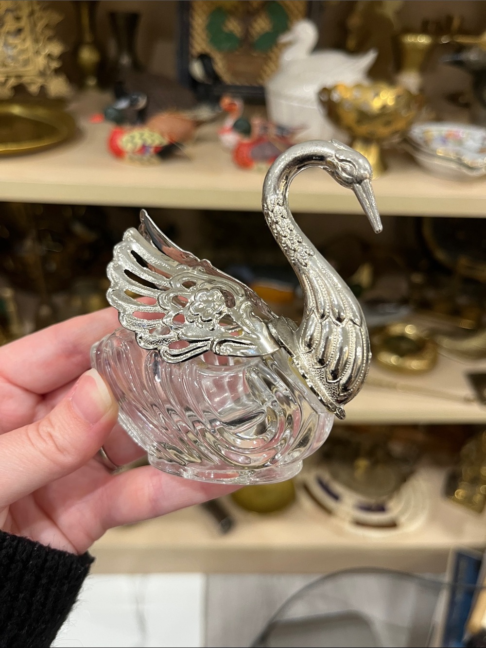Swan salt cellar